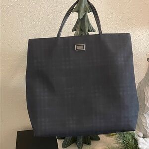 Burberry Navy Blue Tote Bag
